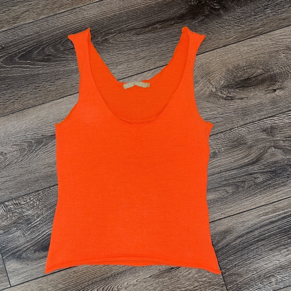Orange Knit Tank